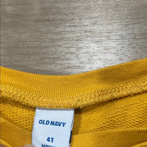 $1 - Old Navy Bright Yellow Fox Sweatshirt Dress - Picture 2 of 7